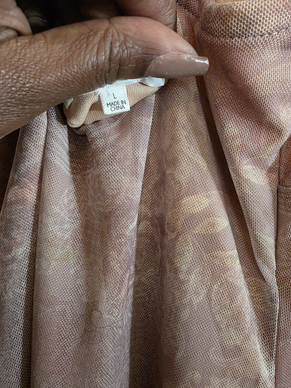 Ruffle-Trim Maxi Dress in Dusty Rose - Picture 6 of 7